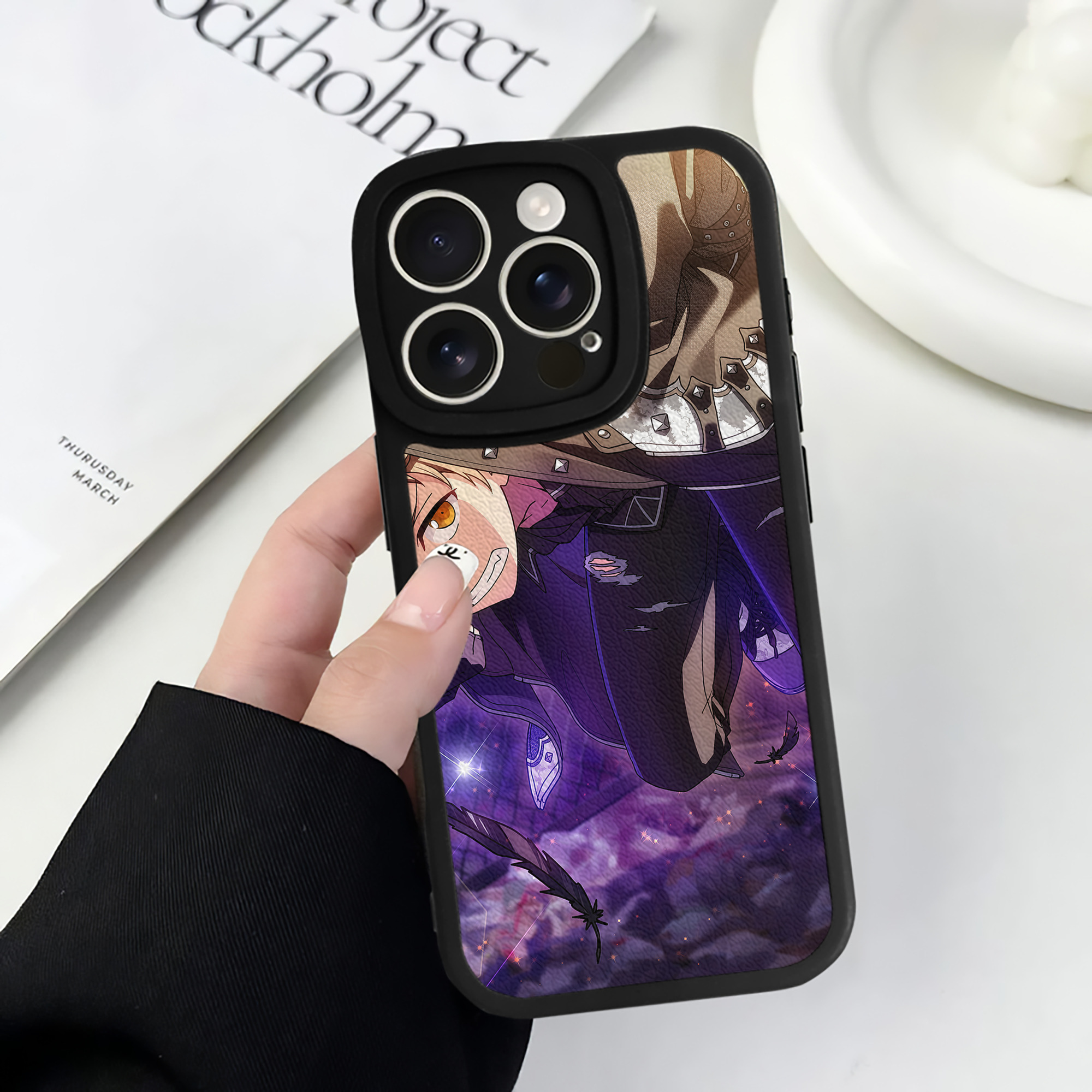 （画像用） あんさんぶるスターズ! Ensemble Stars 【iPhone 16シリーズ対応】シリコンスマホケース（レザー調） 材質：シリコン